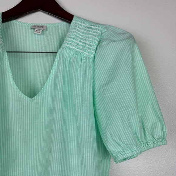 J. Crew Cotton V Neck Short Sleeve Lightweight Top Size XXS NWOT - Picture 4 of 7